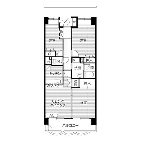 ビレッジハウス東松山タワー1号棟の物件間取画像